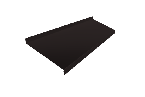 Отлив простой 200 0,45 Drap RAL 9005 черный (2м)