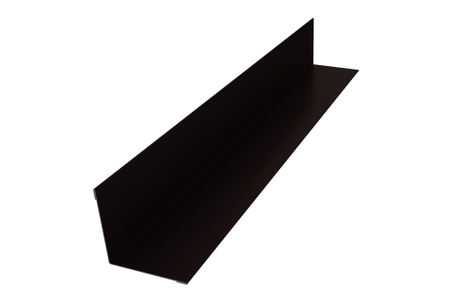 Угол внутренний 50х50 0,45 PE с пленкой RAL 9005 черный (2м)