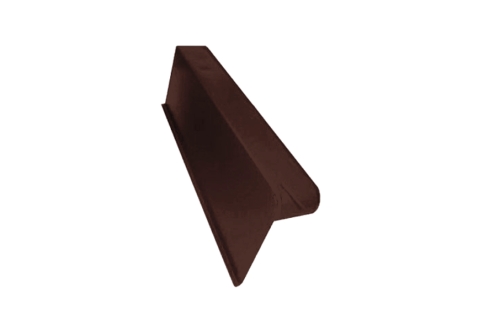 Боковая облегченная черепица левая Braas коричневый