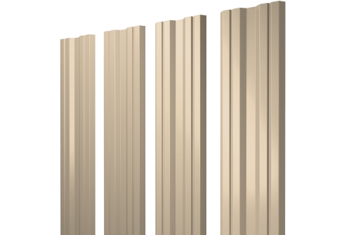 Штакетник Twin с прямым резом 0.45 PE RAL 1015 светлая слоновая кость