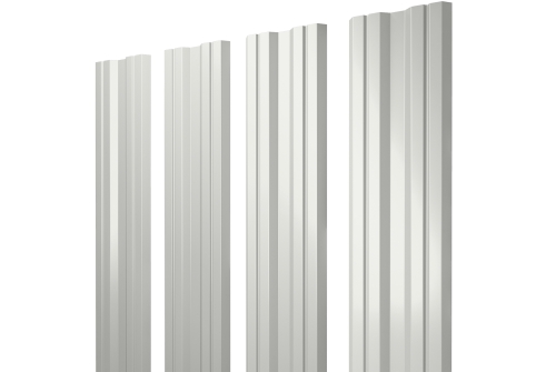 Штакетник Twin с прямым резом 0.45 PE RAL 9003 сигнальный белый