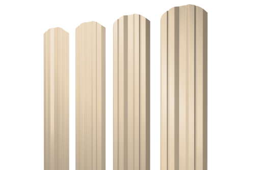 Штакетник Twin фигурный 0.45 PE RAL 1015 светлая слоновая кость
