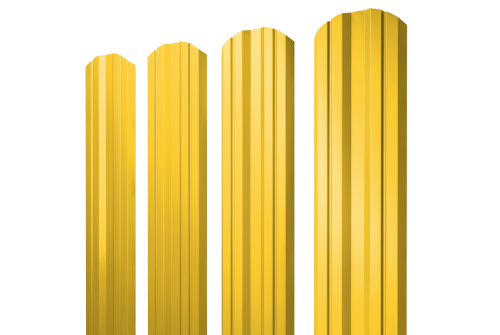 Штакетник Twin фигурный 0.45 PE RAL 1018 цинково-желтый