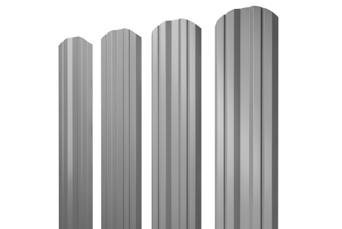 Штакетник Twin фигурный 0.45 PE RAL 7004 сигнальный серый