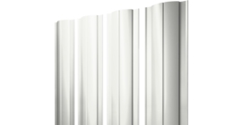 Штакетник Круглый с прямым резом 0.45 PE RAL 9003 сигнальный белый