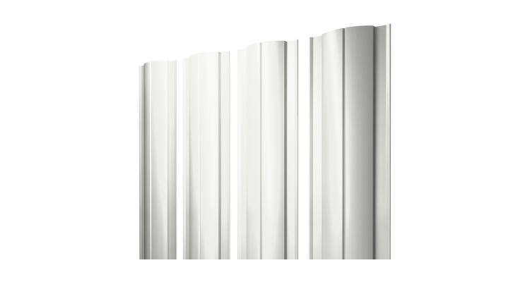 Штакетник Круглый с прямым резом 0.45 PE RAL 9003 сигнальный белый