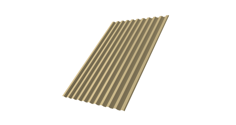 Профнастил С21R 0,7 PE RAL 1014 слоновая кость