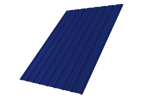 Профнастил С10В 0.45 PE с пленкой RAL 5002 ультрамариново-синий