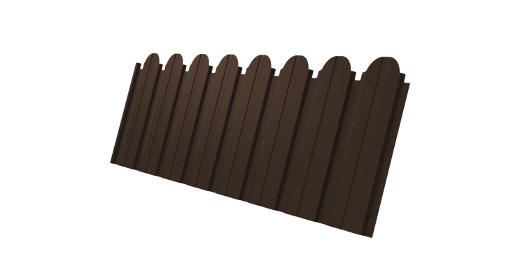 Профнастил С10B фигурный 0,5 Rooftop Бархат RAL 8017 шоколад