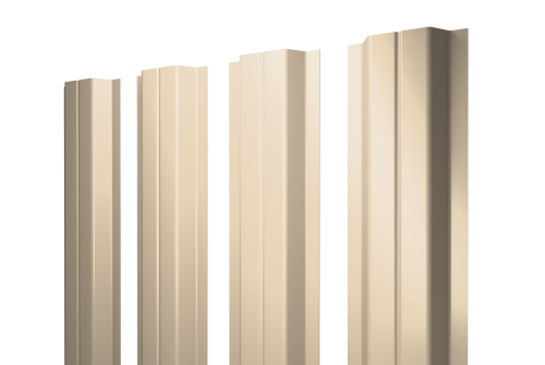Штакетник П-образный А с прямым резом 0,45 PE RAL 1015 светлая слоновая кость