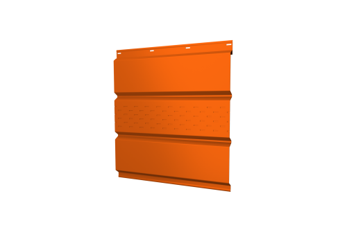 Софит металлический центральная перфорация 0,45 РЕ с пленкой RAL 2004 оранжевый