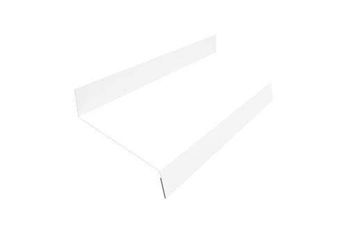 Отлив простой 50 0,5 Satin с пленкой RAL 9003 сигнальный белый (2м)