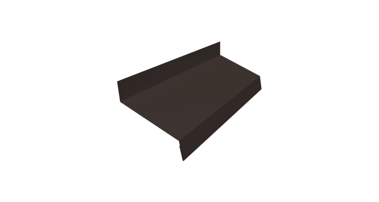 Отлив простой 50 0,5 Satin с пленкой RR 32 темно-коричневый (2м)