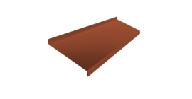 Отлив простой 200 0,5 Satin с пленкой RAL 8004 терракота (2м)