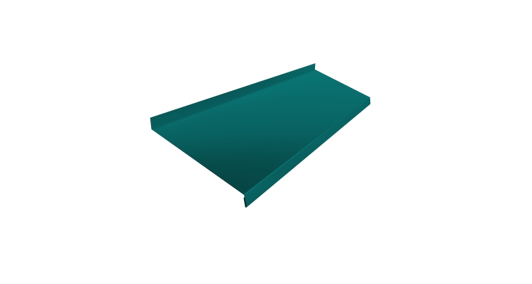 Отлив простой 250 0,45 PE с пленкой RAL 5021 водная синь (2м)