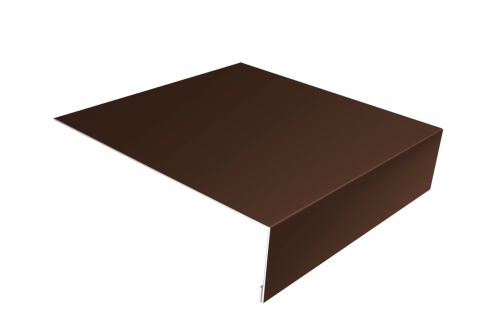 Планка лобовая/околооконная простая 190х50 0,45 PE с пленкой RAL 8017 шоколад (2м)