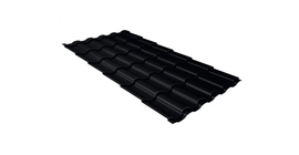 Металлочерепица кредо Grand Line 0.5 Satin Matt TX RAL 9005 черный