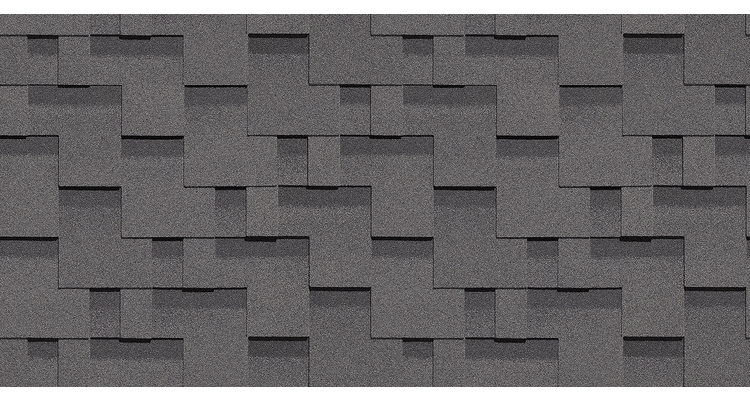 Гибкая черепица Standard, Тетрис, Серый