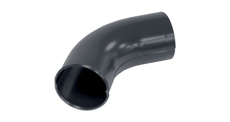 Колено стока 90 мм Мatt RAL 7024 мокрый асфальт