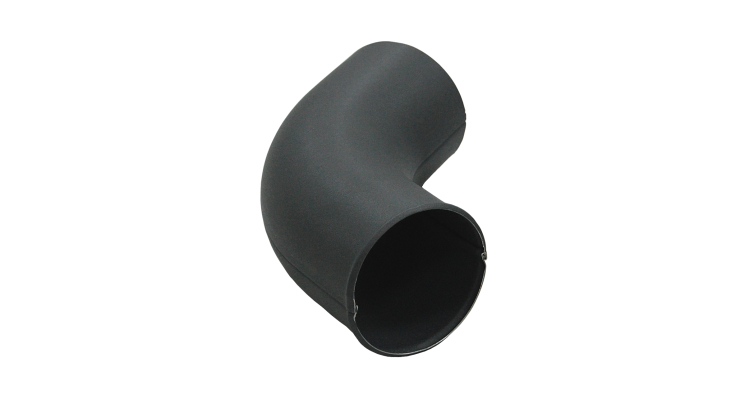 Колено стока 90 мм PU Мatt RAL 7024 мокрый асфальт
