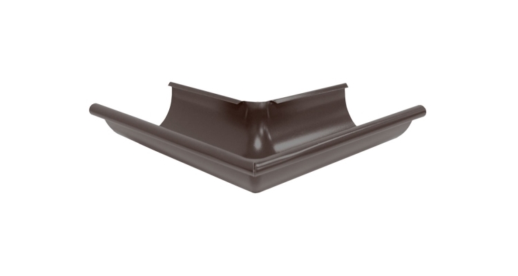Угол желоба внешний 90 гр 150 мм Мatt RAL 8017 шоколад