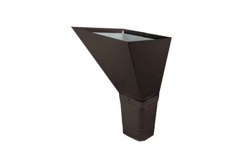 Воронка водосборная прямоугольная Vortex 127мм RR 32 темно-коричневый