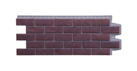 Фасадная панель GL Состаренный кирпич Design Plus кофе с темно-бежевым швом