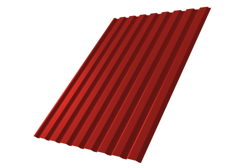 Профнастил С20А 0.45 PE RAL 3011 коричнево-красный