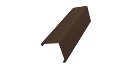 Декоративная накладка на столб универсальная угловая 80х80 для забора жалюзи 0,45 PE-Double RAL 8017 шоколад (2,5м)