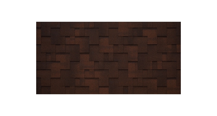 Черепица гибкая Tegola Lazio marrone 230 (коричневый с отливом)