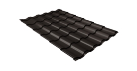 Металлочерепица кредо Grand Line 0,45 Drap TR RR 32 темно-коричневый