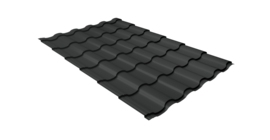 Металлочерепица кредо Grand Line 0,5 PurLite Matt RAL 7016 антрацитово-серый