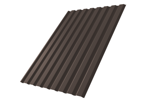 Профнастил С20A 0.4 PE-Double RR 32 темно-коричневый