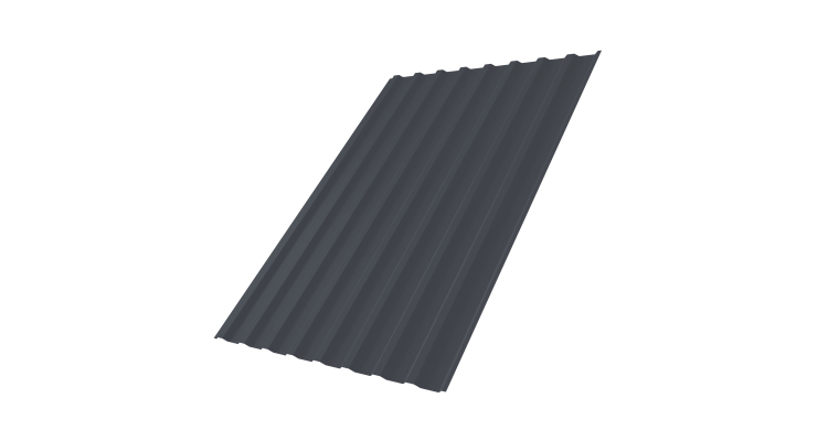 Профнастил С20B 0,5 Satin Matt TX RAL 7024 мокрый асфальт