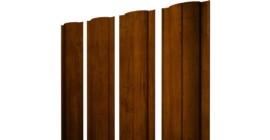 Штакетник Круглый с прямым резом 0,45 Print-Double Premium Golden Wood Intense F