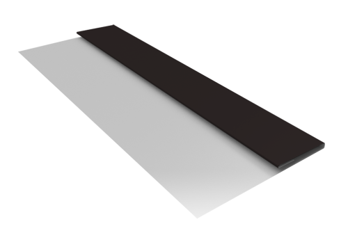 Планка стартовая Блок-хаус new 0,5 Satin с пленкой RAL 9005 черный (2м)