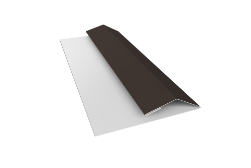 Планка финишная Блок-хаус new 0,45 PE с пленкой RR 32 темно-коричневый (2м)