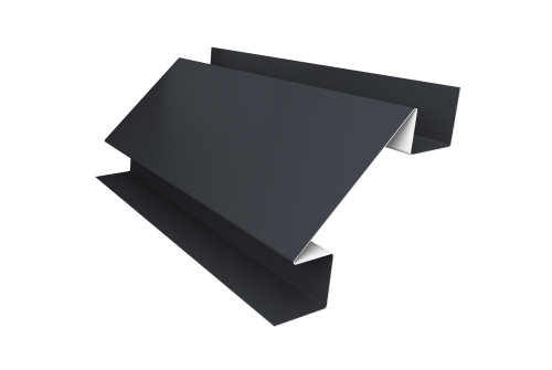 Планка угла внутреннего сложного Блок-хаус new 0,45 PE с пленкой RAL 7024 мокрый асфальт (3м)