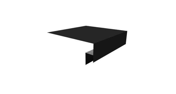 Планка околооконная сложная Блок-хаус new 200х50х27 0,5 Satin Matt RAL 9005 черный (2м)