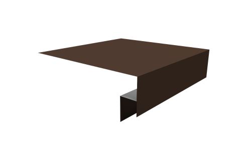 Планка околооконная сложная Блок-хаус new 250х50х27 (j-фаска) 0,5 Satin с пленкой RAL 8017 шоколад (3м)