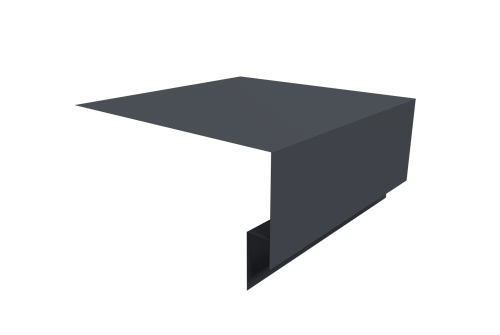 Планка околооконная сложная Блок-хаус new 250х75х27 0,45 Drap TwinColor RAL 7024 мокрый асфальт (2м)