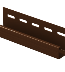 Планка J-трим сайдинга 3050 ЮП (уп 20 шт), цвет коричневый