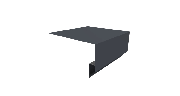 Планка околооконная сложная Блок-хаус new 250х75х27 0,5 Drap TX RAL 7024 мокрый асфальт (2м)