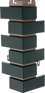 Наружный угол кирпич клинкерный (графит) 0.45х0.16 м