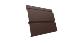 Софит металлический Квадро Брус без перфорации 0,5 Satin Matt TX с пленкой RAL 8017 шоколад