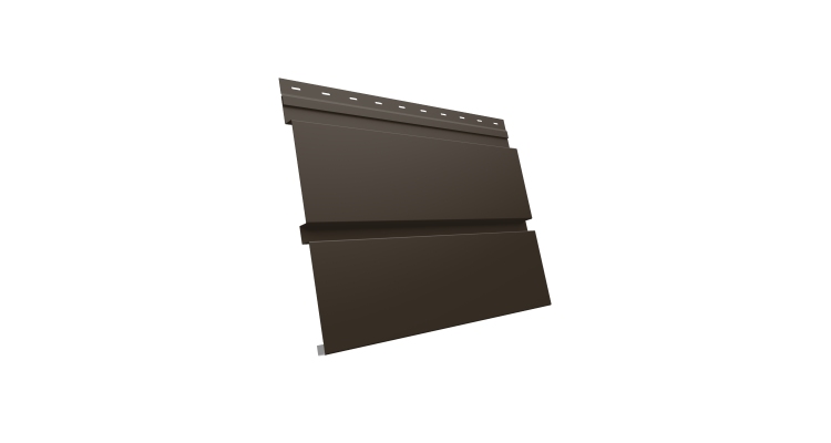 Софит металлический Квадро Брус без перфорации 0,5 Satin Matt TX с пленкой RR 32 темно-коричневый