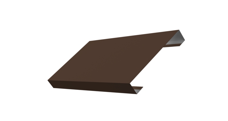 Ламель лицевая 125 забора жалюзи Texas 0.45 Drap с пленкой RAL 8017 шоколад