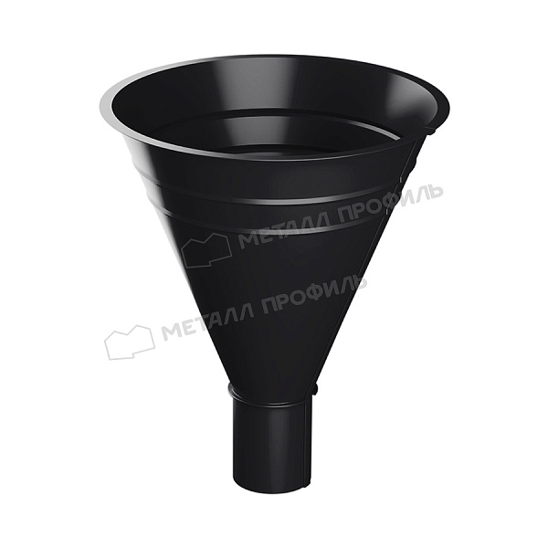 Воронка водосборная Металл Профиль PURMAN BLACK EDITION D100/300 RAL 9005