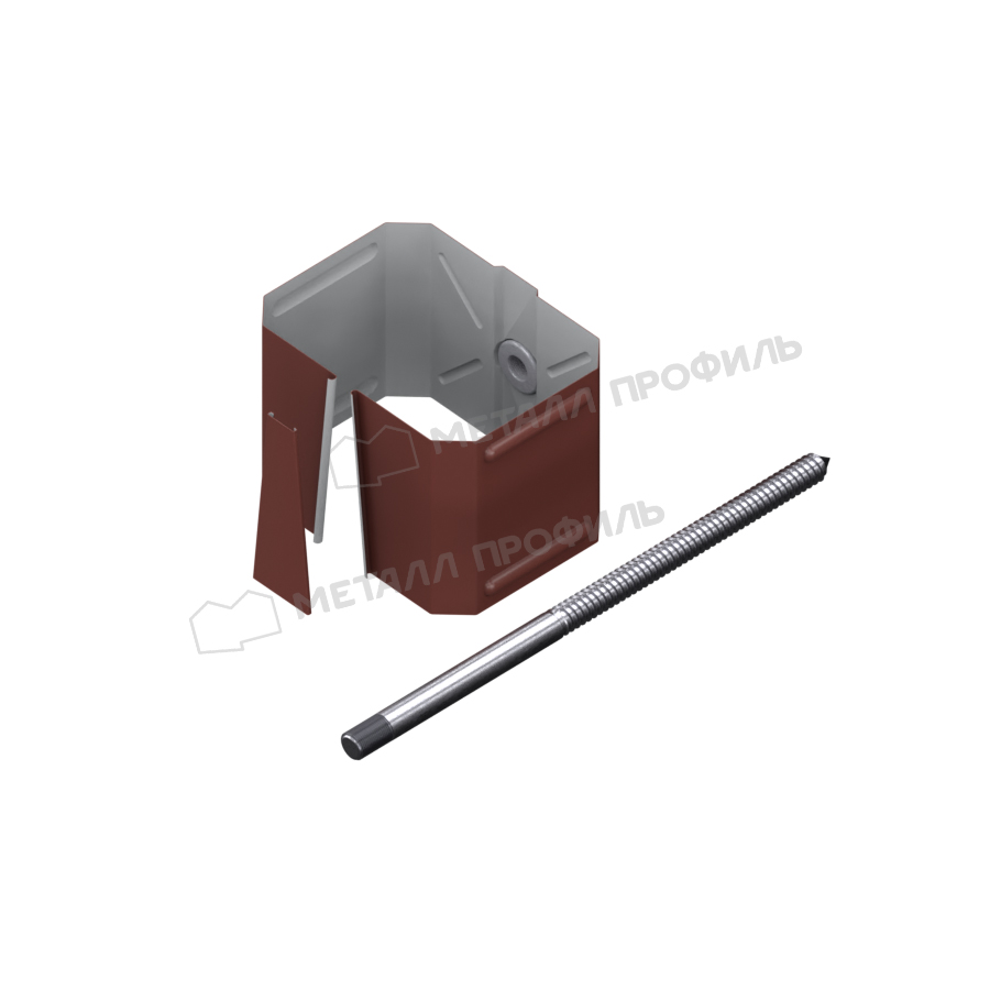 Держатель трубы (на кирпич) Металл Профиль БЮДЖЕТ 76х102 RR32