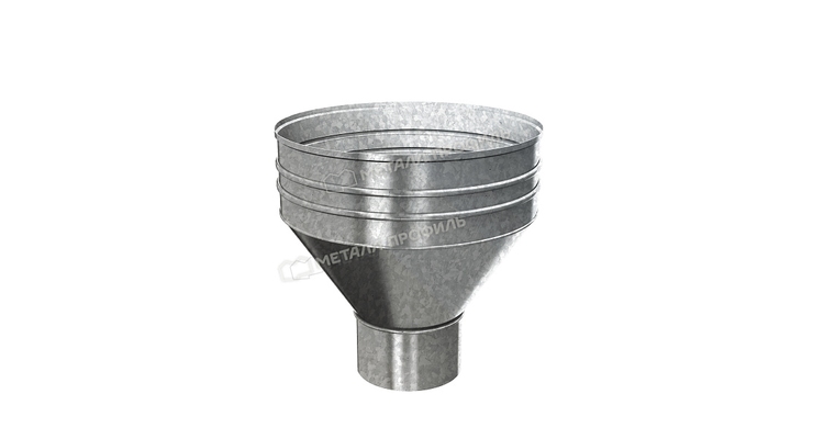 Воронка водосборная Металл Профиль ПРОЕКТ D350х150 Цинк